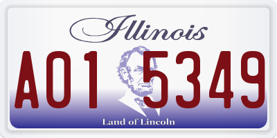 IL license plate A015349