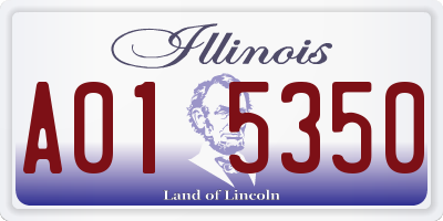 IL license plate A015350