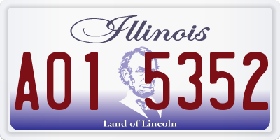 IL license plate A015352