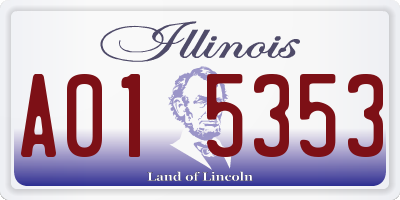 IL license plate A015353