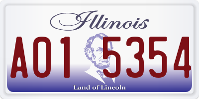 IL license plate A015354