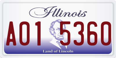 IL license plate A015360