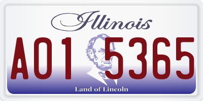IL license plate A015365
