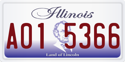 IL license plate A015366
