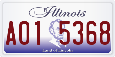 IL license plate A015368