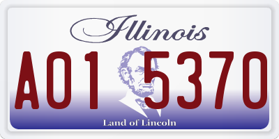 IL license plate A015370