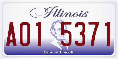 IL license plate A015371