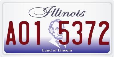 IL license plate A015372