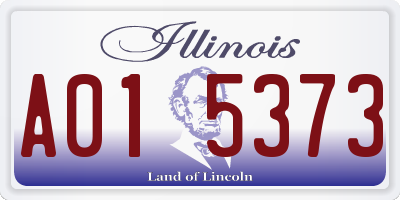 IL license plate A015373