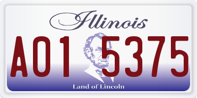 IL license plate A015375