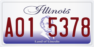 IL license plate A015378