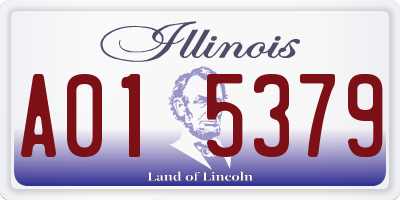 IL license plate A015379