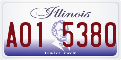 IL license plate A015380