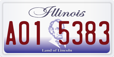 IL license plate A015383