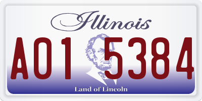 IL license plate A015384
