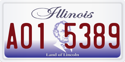 IL license plate A015389