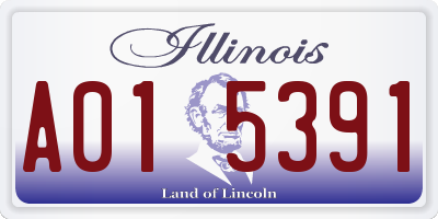 IL license plate A015391
