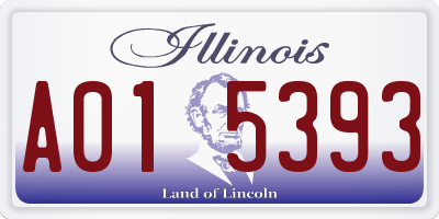 IL license plate A015393