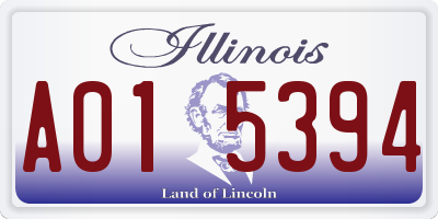 IL license plate A015394