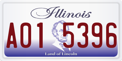 IL license plate A015396