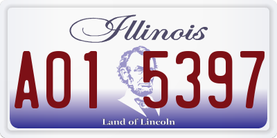 IL license plate A015397