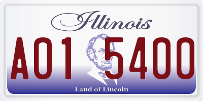 IL license plate A015400