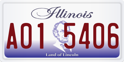 IL license plate A015406