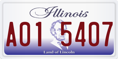 IL license plate A015407