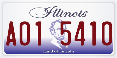 IL license plate A015410