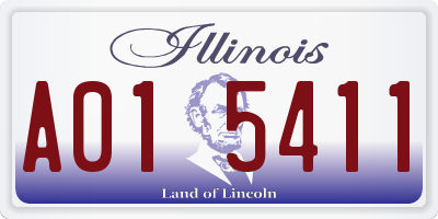 IL license plate A015411