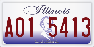 IL license plate A015413