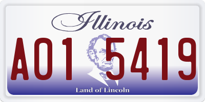 IL license plate A015419