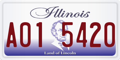 IL license plate A015420