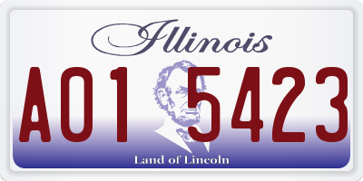 IL license plate A015423