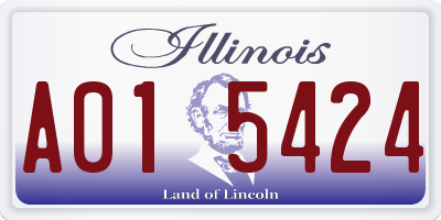 IL license plate A015424