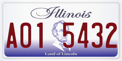 IL license plate A015432