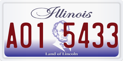 IL license plate A015433