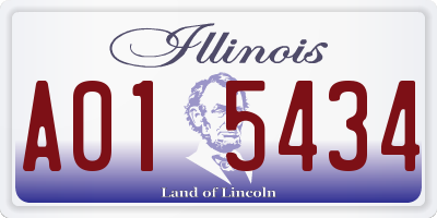 IL license plate A015434
