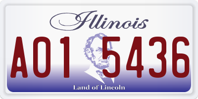 IL license plate A015436
