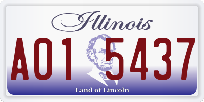 IL license plate A015437