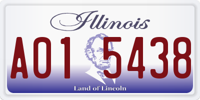 IL license plate A015438