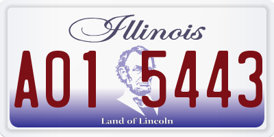 IL license plate A015443