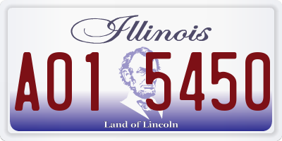 IL license plate A015450