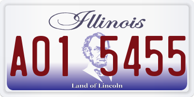 IL license plate A015455