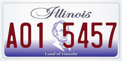 IL license plate A015457