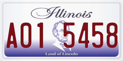 IL license plate A015458
