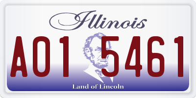 IL license plate A015461