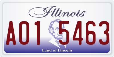 IL license plate A015463