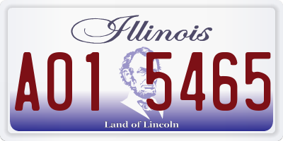 IL license plate A015465