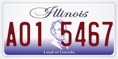 IL license plate A015467